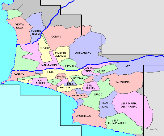 lima district map